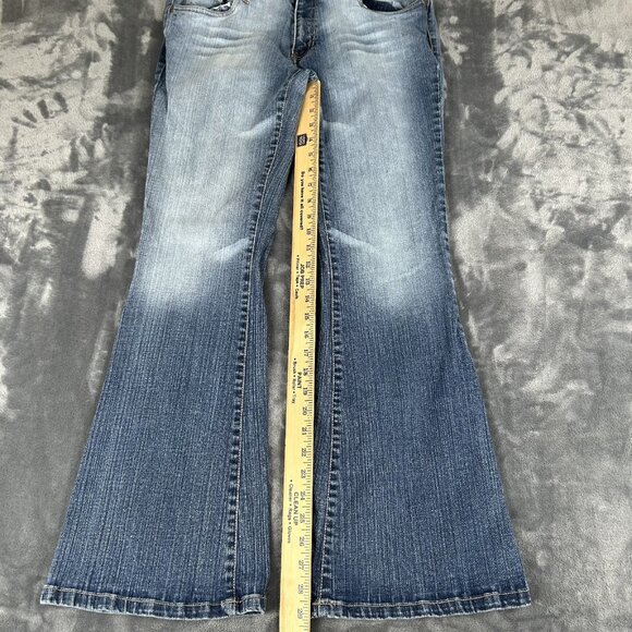 Vintage Southpole Jeans Women/Junior's Stretch Bootcut Size 11 Y2K White Wash - Picture 4 of 10